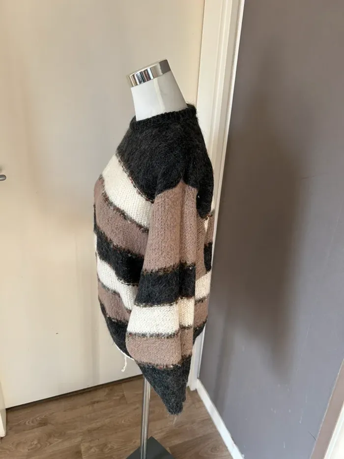 Pull en mohair multicolore femme, taille 40 - photo numéro 4