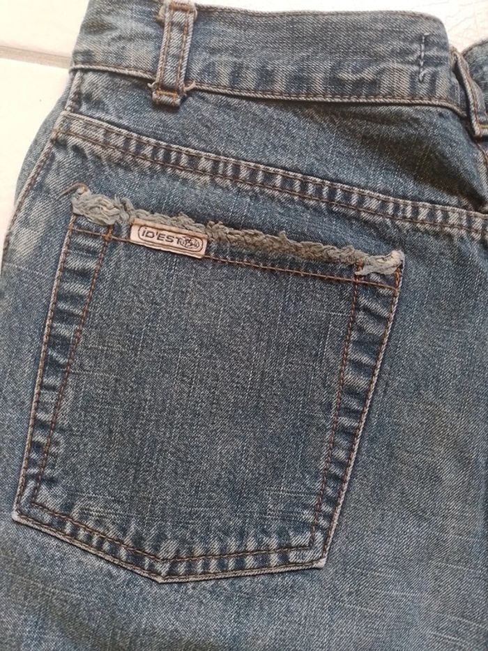 Short bleu en simili jean femme Id'est - photo numéro 12