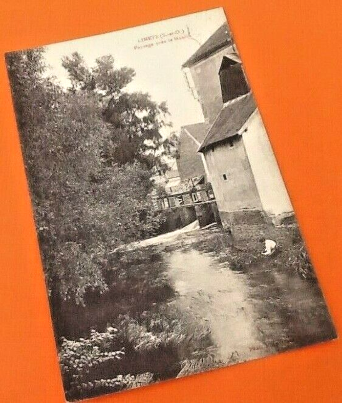 Carte postale ancienne Limetz (Yvelines) Paysage près le Moulin - photo numéro 3