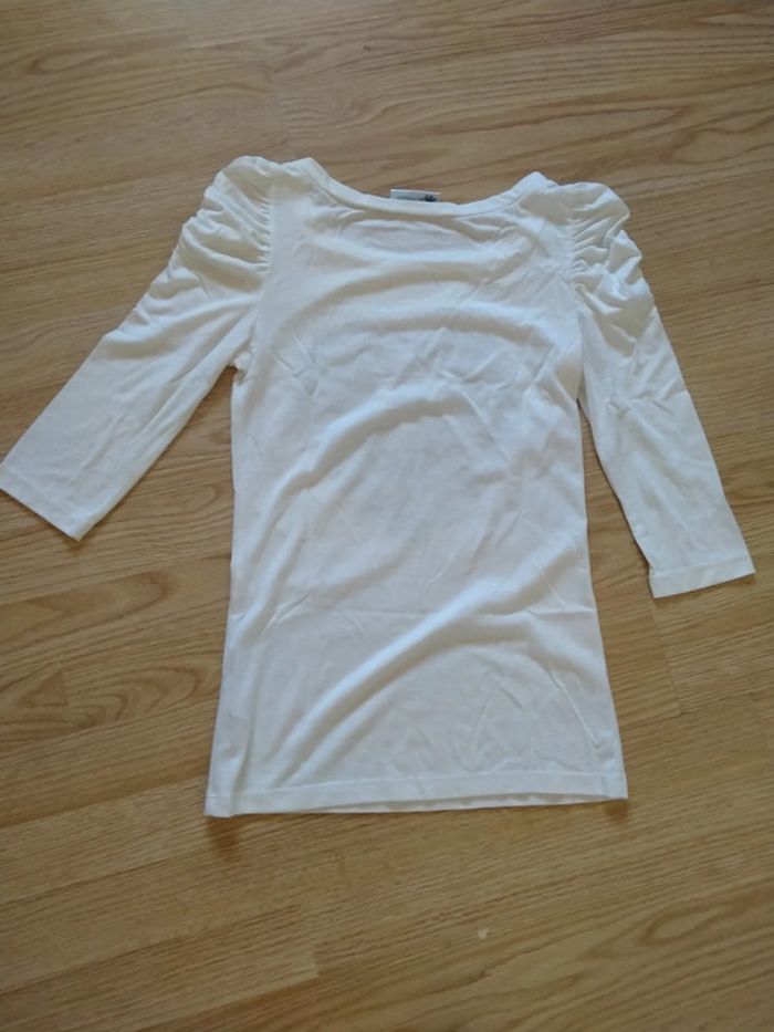 Haut blanc . Coeur oiseau. Femme. K.woman. taille 38 - photo numéro 8