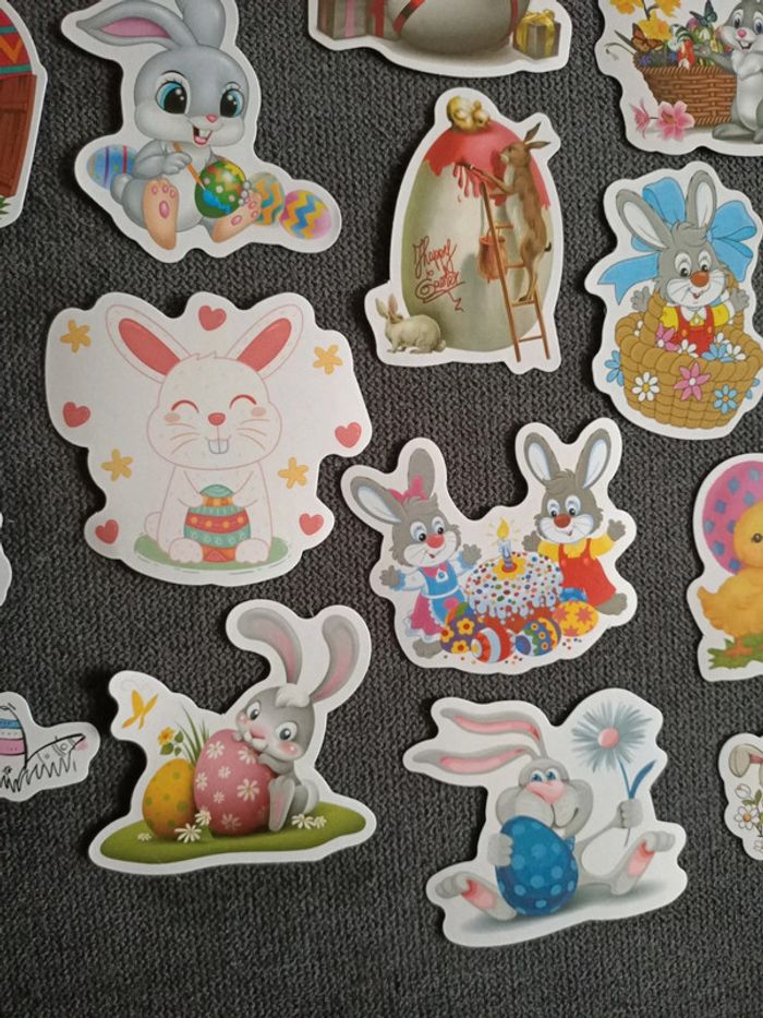 Autocollants de Pâques oeufs et lapins - photo numéro 5