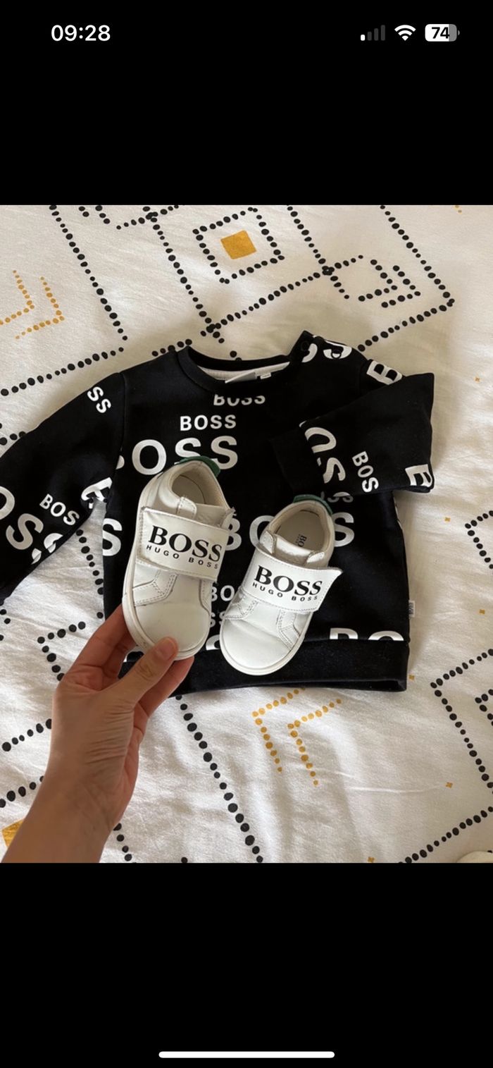 Lot pull boss 18/24 mois et baskets boss 22 - photo numéro 3