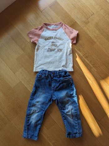 Ensemble Jean et tee shirt 12 mois