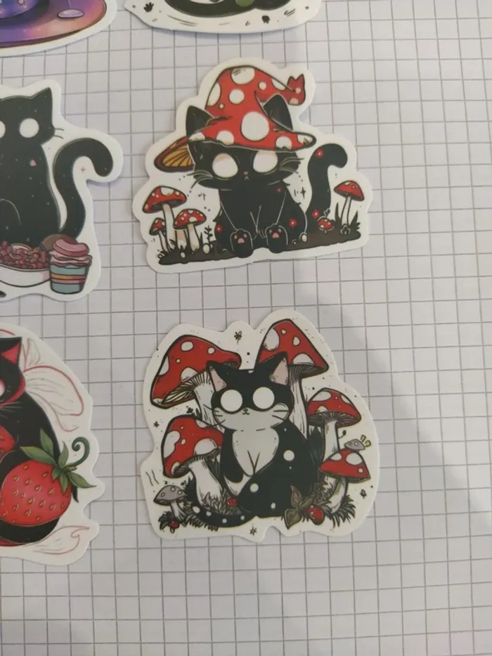 Lot d'autocollants thème chat noir (lot F) - photo numéro 4