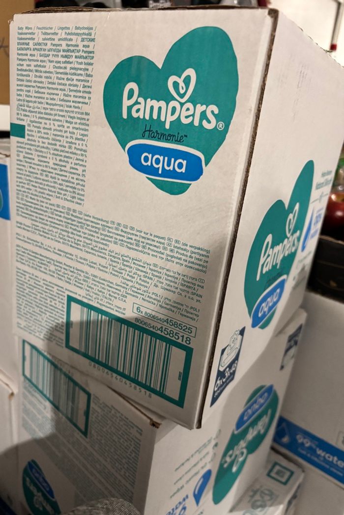 Lingettes Pampers Harmonie Aqua O plastic - photo numéro 2