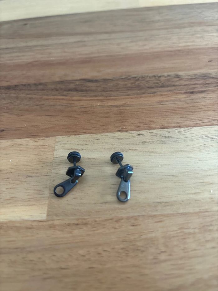 Boucles d’oreilles fermeture éclaire - photo numéro 4
