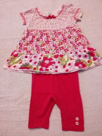 Ensemble robe + leggings 12 mois (réf perso F-D30)(familleac72)