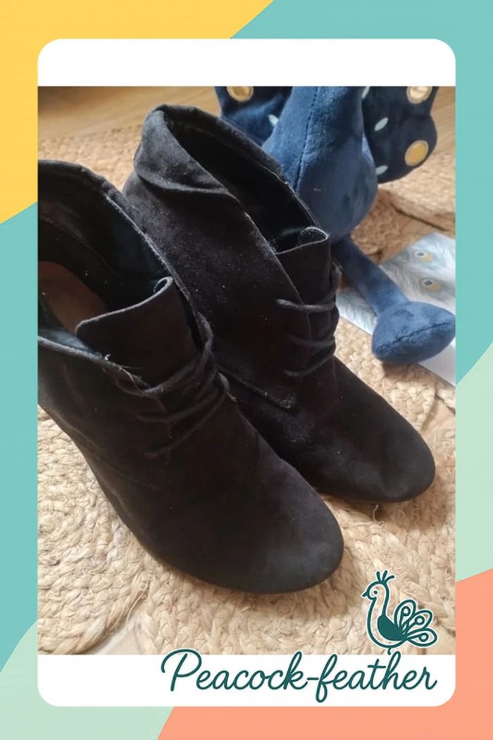Bottines à talons noires 36 - photo numéro 5