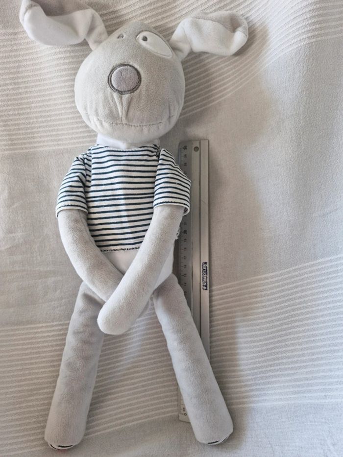 Peluche  obaibi chien pull rayé  cocard - photo numéro 3