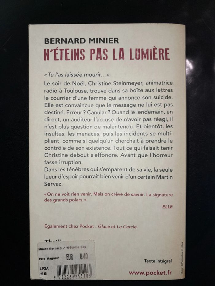 livre poche de Bernard Minier - N'éteins pas la lumière - photo numéro 3