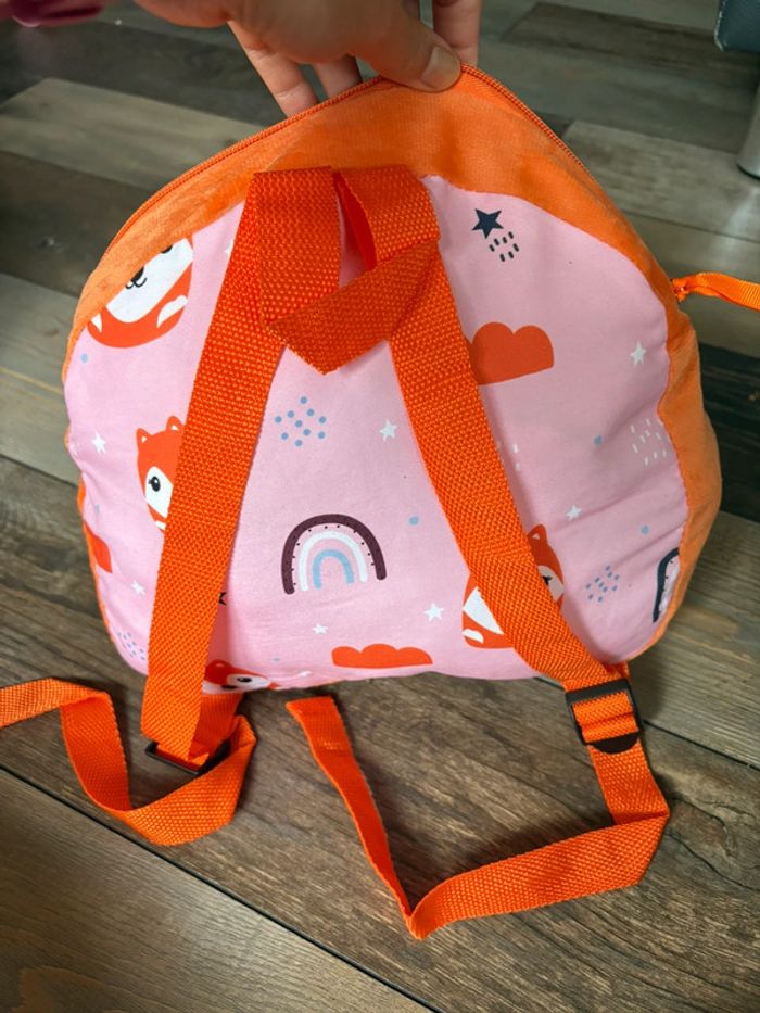 Sac à dos 2en1 peluche enfants renard neuf - photo numéro 2