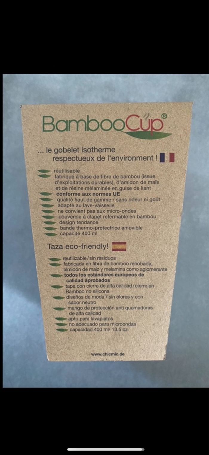 Gobelet isotherme Bamboo Cup - photo numéro 7