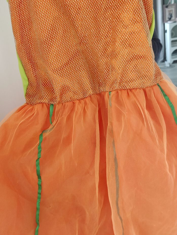 Déguisement robe citrouille et accessoires Halloween Taille 7-10 ans - photo numéro 3