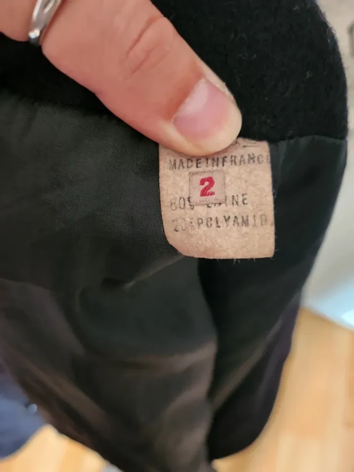 Superbe Manteau oversize noir col châle – chic & cosy - photo numéro 5