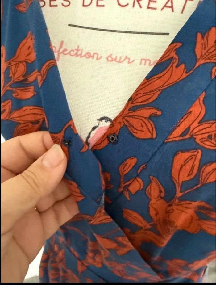 Combi short bleu/orange Elora taille 38 ou M - photo numéro 8