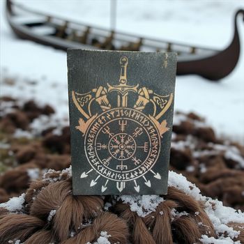 Ardoise Décorative – Armes & Corbeau Viking
