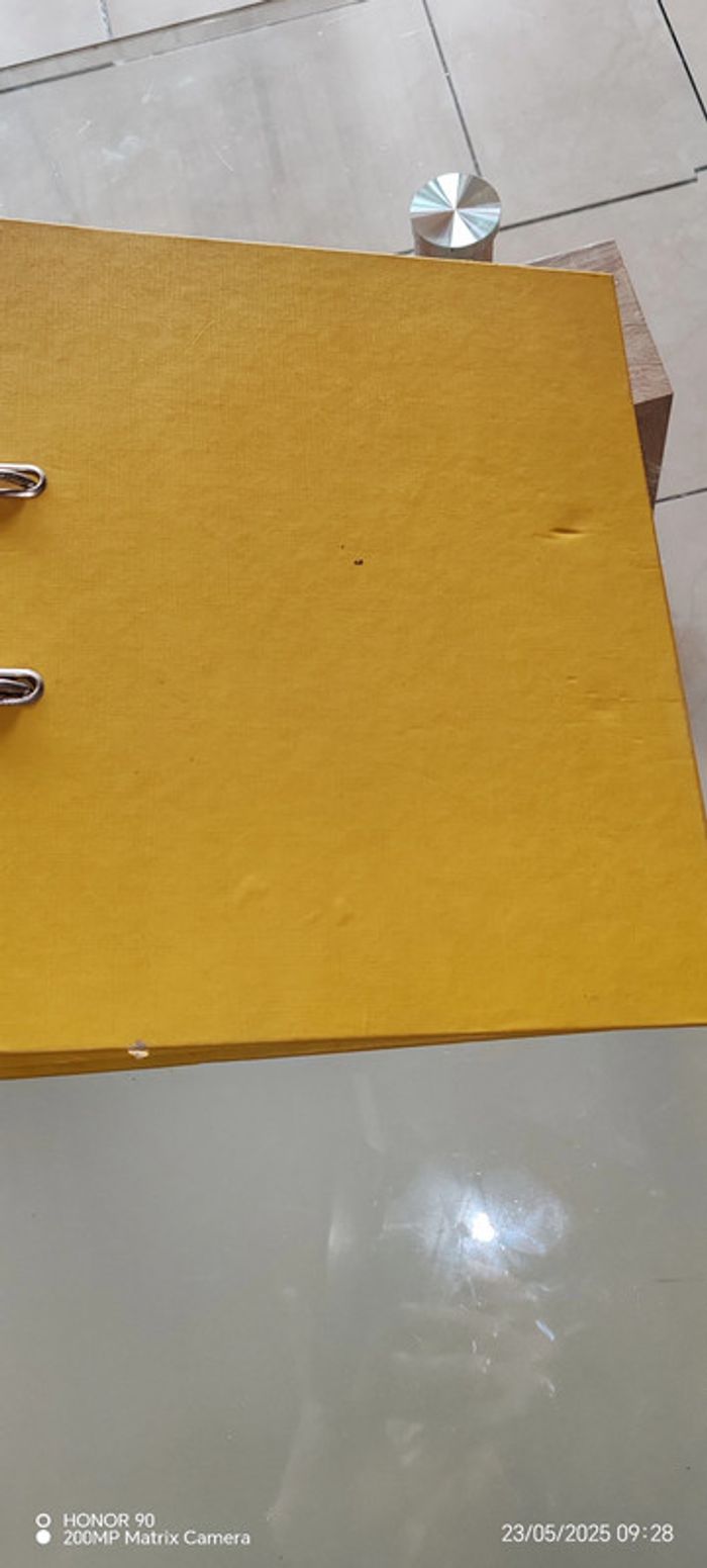 Lot de 2 farde à levier rose et jaune 7cm - photo numéro 2