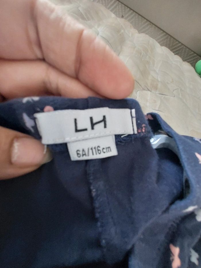 Leggings marine avec motifs papillon - LH - taille 6 ans - photo numéro 3