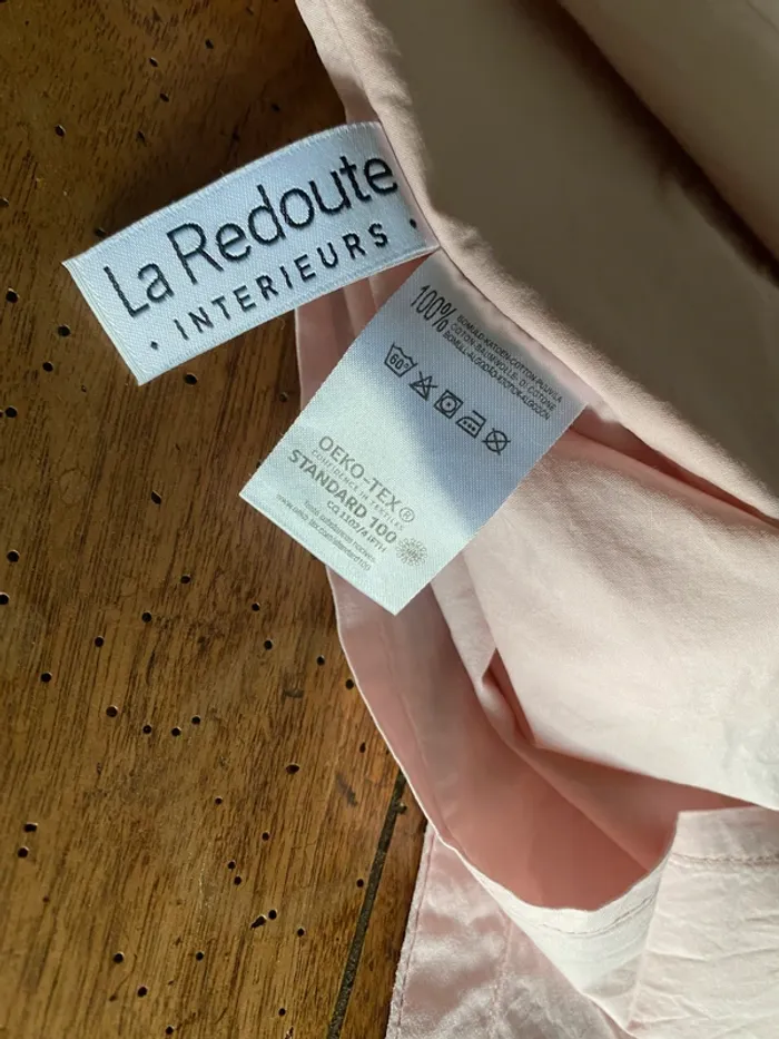 Taies d’oreiller couleur rose poudré La Redoute Intérieurs - photo numéro 3