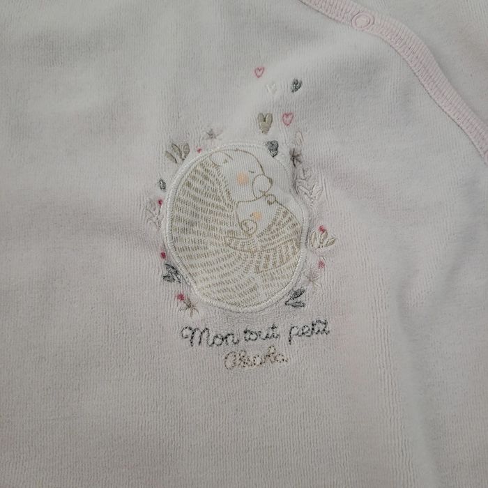 Absorba- pyjama en coton velours rose pâle 6 mois - photo numéro 3