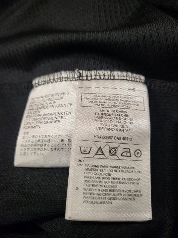 Quart zip sport Adidas noir logo brodé - M~L - photo numéro 11