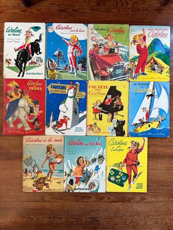 Pierre Probst - Lot de 11 Grands Albums Hachette Caroline livres anciens éditions originales