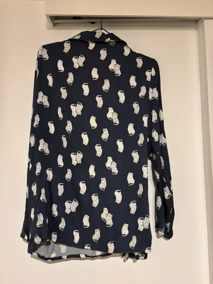 Gilet de pyjama Etam motif chat taille 38-M très bon état - photo numéro 3