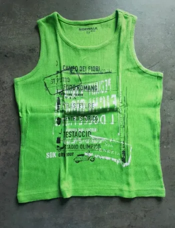 Badardeur vert  côtelé 8 ans