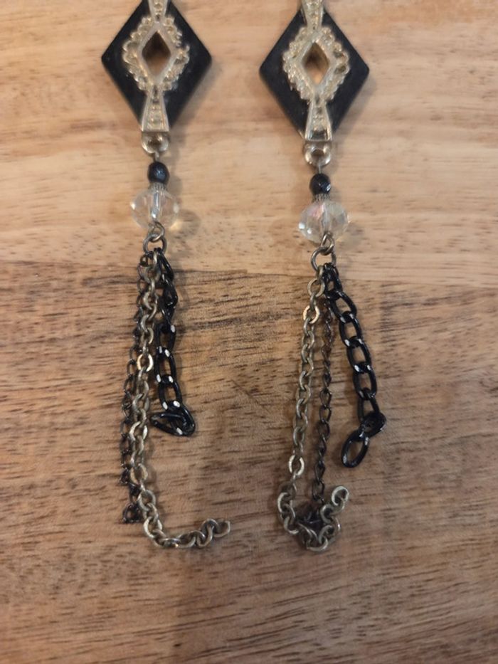 Lot 6 paires boucles d’oreilles fantaisie (argentées + dorées) - photo numéro 4