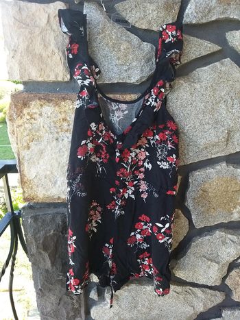 Combishort femme rouge et noire