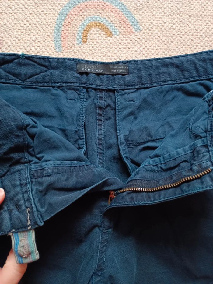 Pantalon droit bleu zara man 38 basic - photo numéro 3