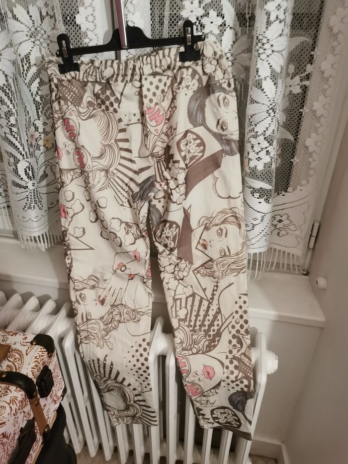 Pantalon avec élastique et cordon à la taille 2 poches - photo numéro 2