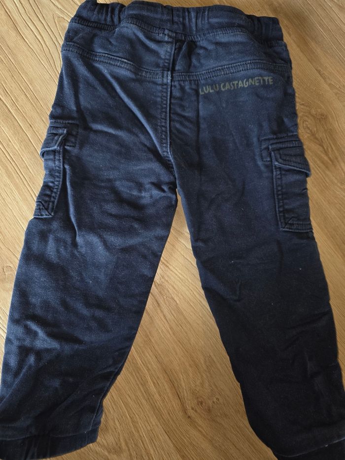 PANTALON Cargo Lulu Castagnette Bleu marine 24 mois - photo numéro 4