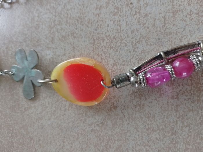 Collier rose fantaisie - photo numéro 2