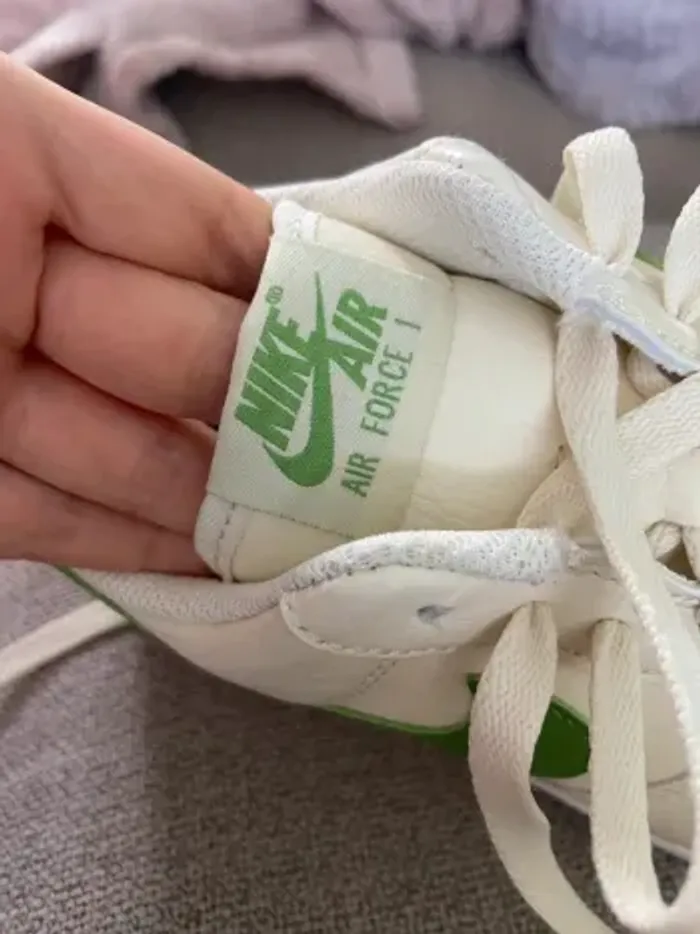 Basket Air force one crème et vert nike - photo numéro 9