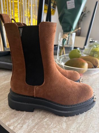 Bottine marron camel 36