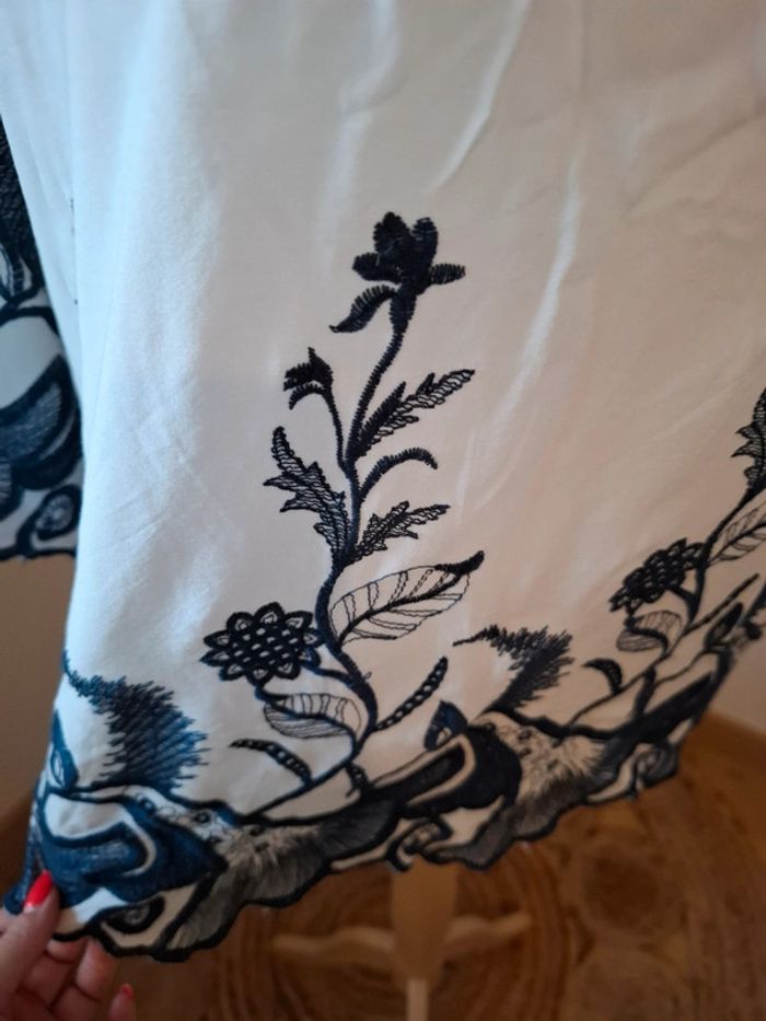 Blouse blanche bohème Fleurie Griffon taille M 38 - photo numéro 5