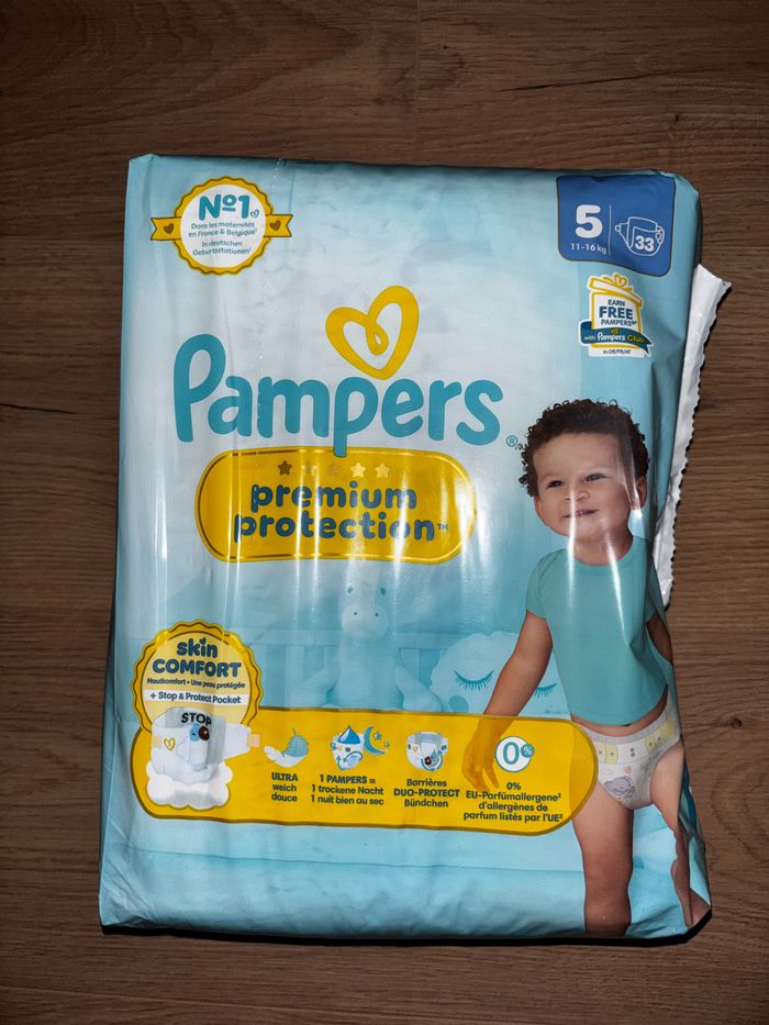 Maxi-Pack De 63 Couches Pampers Premium Protection Neuf Dans L’emballage - photo numéro 3