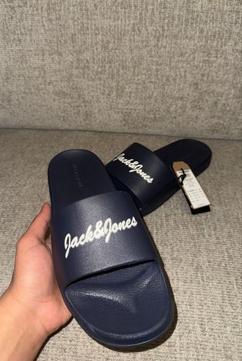 Claquettes Jack & Jones bleu marine – Taille 41 – Neuves avec étiquette