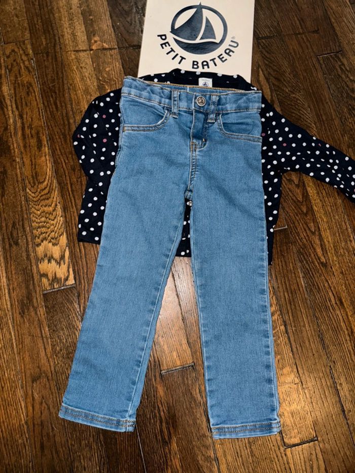 Ensemble gilet et jeans petit bateau 3 ans - photo numéro 3