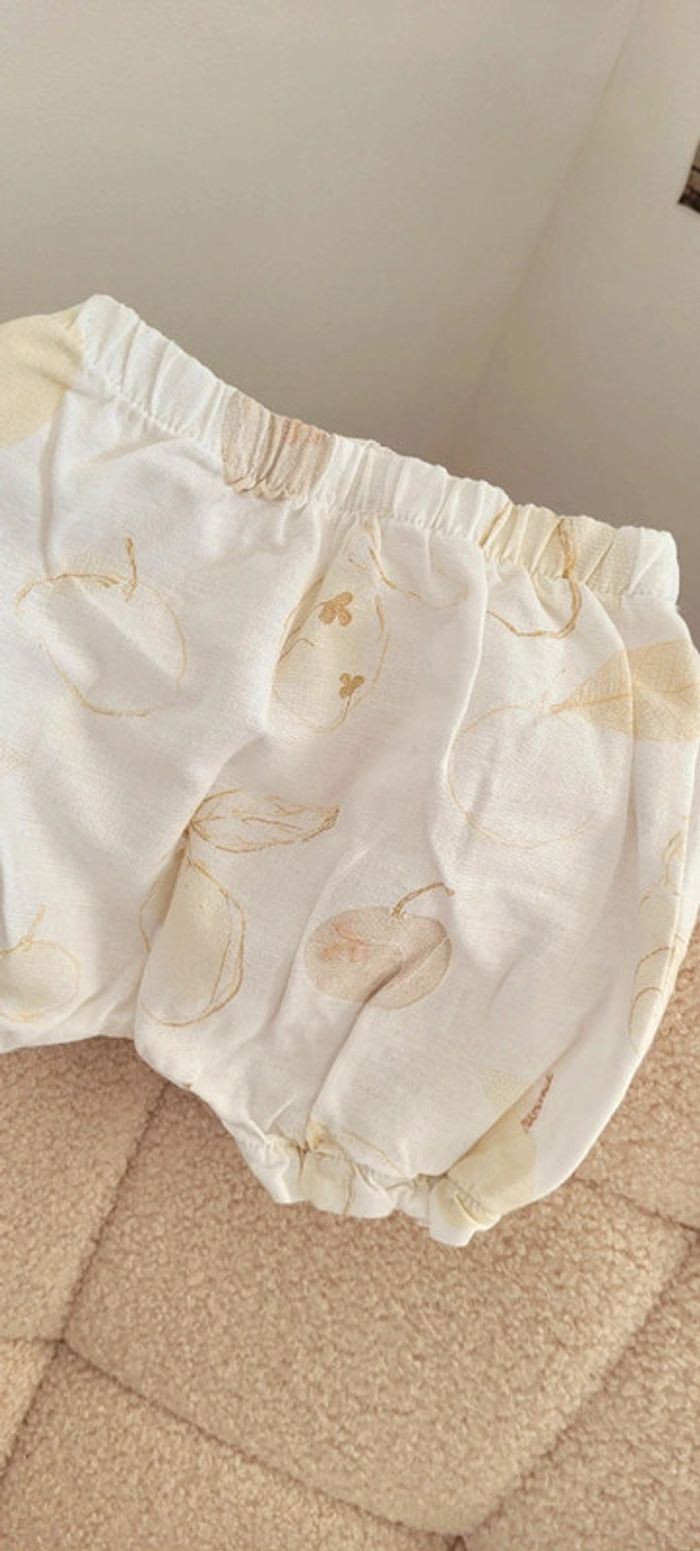 Bloomer Culotte Sur-Couche Vintage en lin 3mois - photo numéro 3