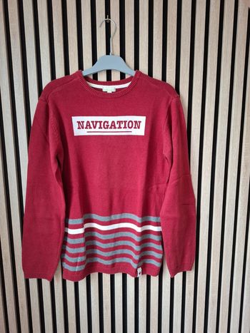 Pull coton  rouge foncé 14 ans VertBaudet