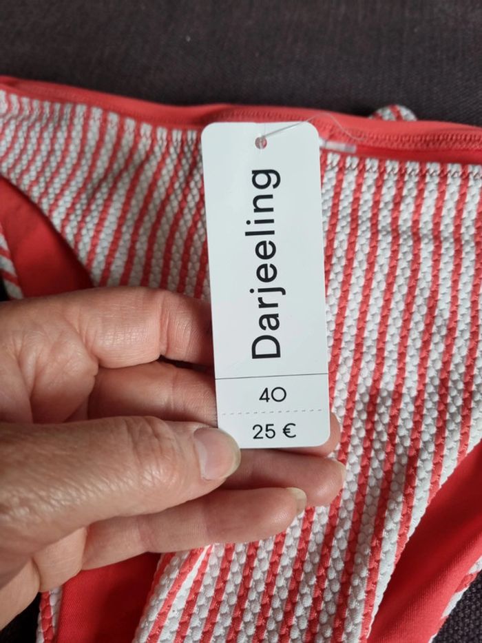 Haut bikini/ slips assortis 85C/40 Darjeeling - photo numéro 6