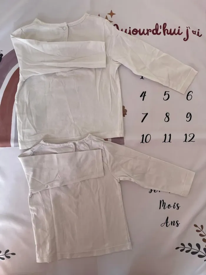 Lot de 2 t-shirts manches longues – Cadet Rousselle – Taille 18 mois - photo numéro 7