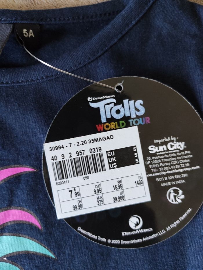 T-shirt manches longues Trolls - photo numéro 2