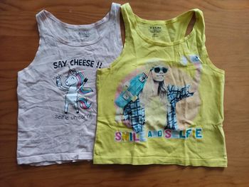 Lot 2 débardeurs Kiabi fille 4 ans