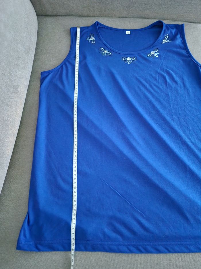 Débardeur bleu à motif noeuds - photo numéro 9