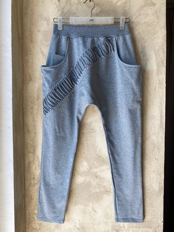Pantalon jogging sarouel fantaisie gris S