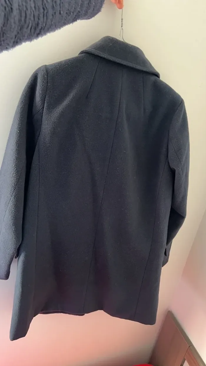 Manteau caban femme bleu marine - photo numéro 2