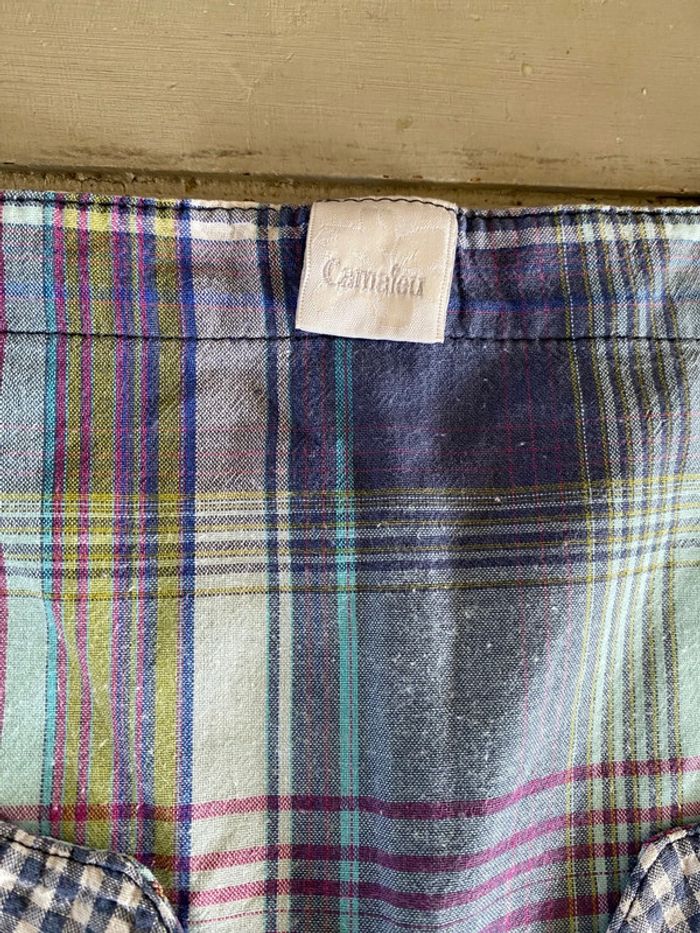 Blouse Camaïeu bleue à carreaux taille 40 - photo numéro 10